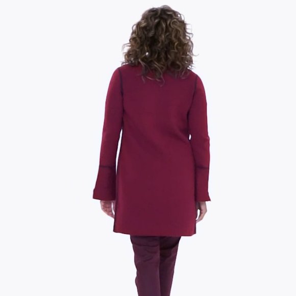 Chico's 2-in-1 Solid Reversible Long Cardigan Jacket Coat TOPPER 1 (10, 12, M) - Picture 8 of 16